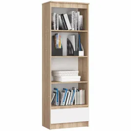 regal-r-60cm-clp-1-szuflada-4-polki-dab-sonoma-bialy