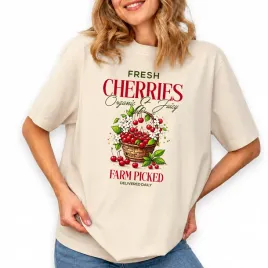 koszulka-z-cytryna-oversize-migdalowy-damska-modna-styl-fresh-cherries-m