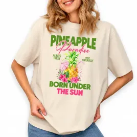 koszulka-z-cytryna-oversize-migdalowy-damska-modna-pineapple-paradise-m