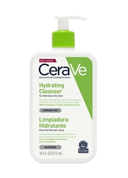 CeraVe Hydrating Cleanser, Nawilżająca Emulsja do Mycia Twarzy i Ciała 473