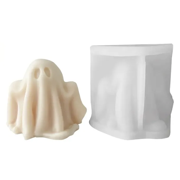 Forma silikonowa Ghost Duch Halloween Jesienna 3D do wosku świec mydeł