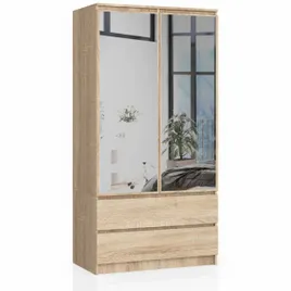 szafa-s-90cm-2-drzwi-2-szuflady-2-lustra-dab-sonoma