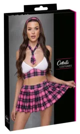 cottelli-costumes-zestaw-szkolny-4-czesciowy-xl-krata-rozowo-czarna