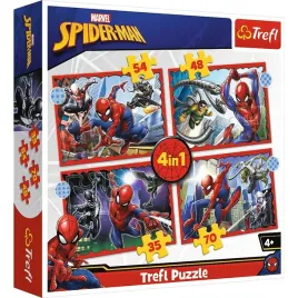puzzle-4w1-bohaterski-spiderman-trefl-34384