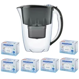 dzbanek-filtrujacy-do-wody-aquaphor-czarny-6-wkladow-filtrujacych-gratis