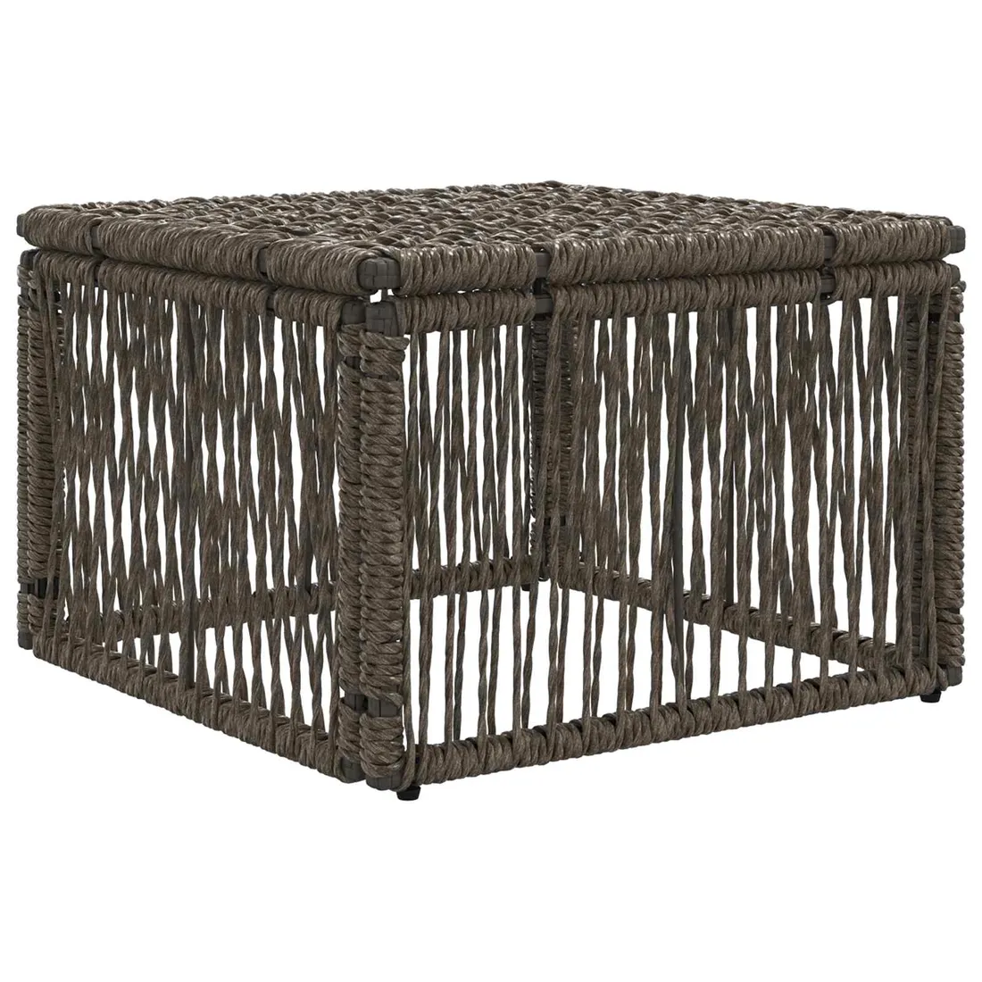 taboret-szary-polirattan-stan-nowy