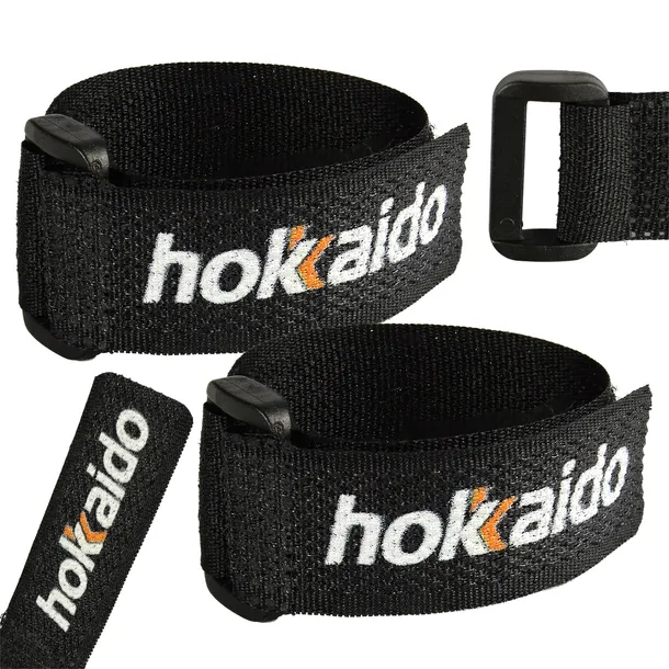 ZESTAW 2X ZAPINKA RZEP CZARNY Z KLAMRĄ DO SPINANIA WĘDEK 21cm HOKKAIDO 2SZT