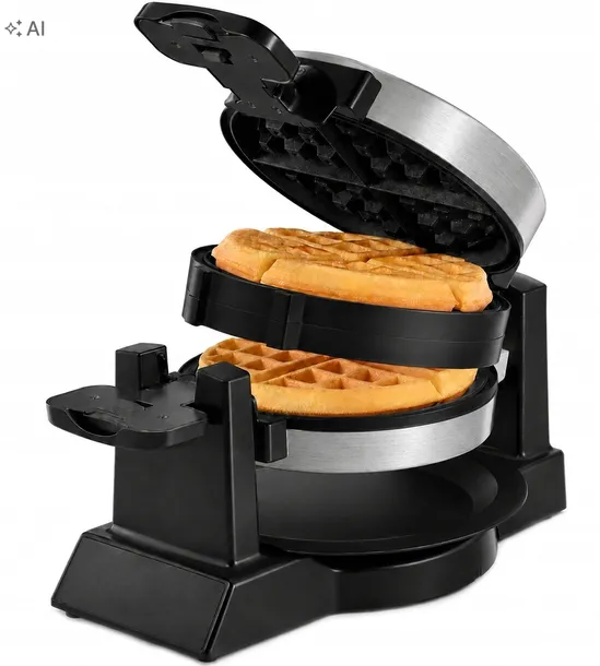 GOFROWNICA 1400W OBROTOWA PODWÓJNA WM2050 2 GOFRY BELGIJSKIE 180° MOCNA