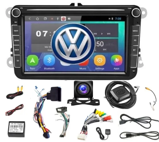 NAWIGACJA RADIO 8 cali  2 DIN ANDROID VW GOLF 5 6 V VI PASSAT B6 B7 SKODA SEAT 2GB