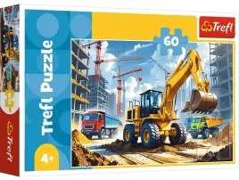 puzzle-60-traktor-koparko-ladowarka-trefl-17406
