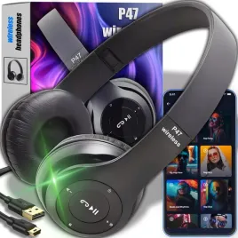 sluchawki-bluetooth-p47-z-mikrofonem-radio-fm-mp3-czarne-6h-pracy-nauszne