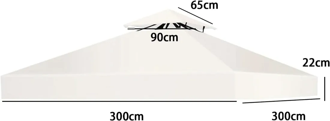 pawilon-dach-kremowy-3x3m