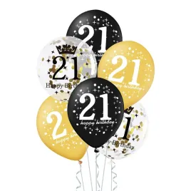balony-urodzinowe-na-21-urodziny-zlote-czarne-6szt