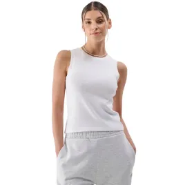 top-damski-4f-slim-bawelniany-elastyczny-do-jogi-i-pilatesu-bialy-s