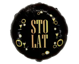 balon-foliowy-urodzinowy-okragly-kieliszki-czarno-zloty-sto-lat-18-45cm