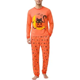 meska-pizama-dwuczesciowa-komplet-halloween-dynia-wygodna-pomaranczowa-xxl
