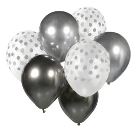 balony-lateksowe-bukiet-balonow-srebrno-grafitowy-ozdoba-7szt-30cm