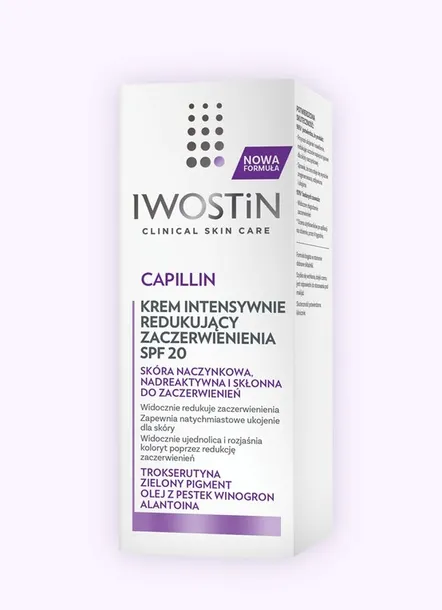 IWOSTIN Capillin Krem intensywnie redukujący zaczerwienienia SPF20, 50ml