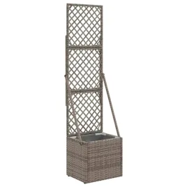 donica-ogrodowa-z-trellem-szary-35-x-30-x-135-cm-polirattan