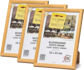 ramka-na-zdjecia-drewniana-zestaw-3-sztuki-klasyczna-15x21-cm-brazowe