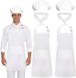 fartuch-kuchenny-z-czapka-komplet-2-sztuki-bialy-oddychajacy-zestaw
