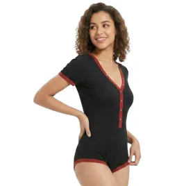 damskie-body-krotki-rekaw-dekolt-w-serek-czarno-czerwone-elastyczne-s