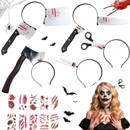 opaski-na-glowe-akcesoria-halloween-tasak-noz-naklejk-zestawi-35-elementow