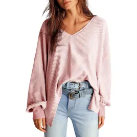 damska-bluzka-oversize-v-neck-dzianinowa-luzna-jasnorozowa-m