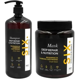 six-professional-deep-repair-nutrition-szampon-maska-regenerujaca-2x1000ml