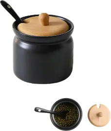 cukiernica-ceramiczna-czarna-180-ml-bambusowa-pokrywka-lyzeczka