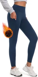 damskie-legginsy-termiczne-sportowe-ocieplane-termoaktywne-niebieskie-l
