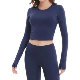 damska-koszulka-sportowa-fitness-dlugi-rekaw-oddychajaca-granatowa-xl