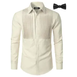 meska-koszula-formalna-z-muszka-regular-fit-paski-elegancka-kremowa-s