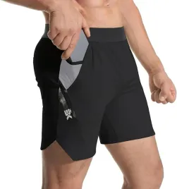 meskie-spodenki-sportowe-czarne-fitness-do-biegania-z-dwiema-kieszeniami-l