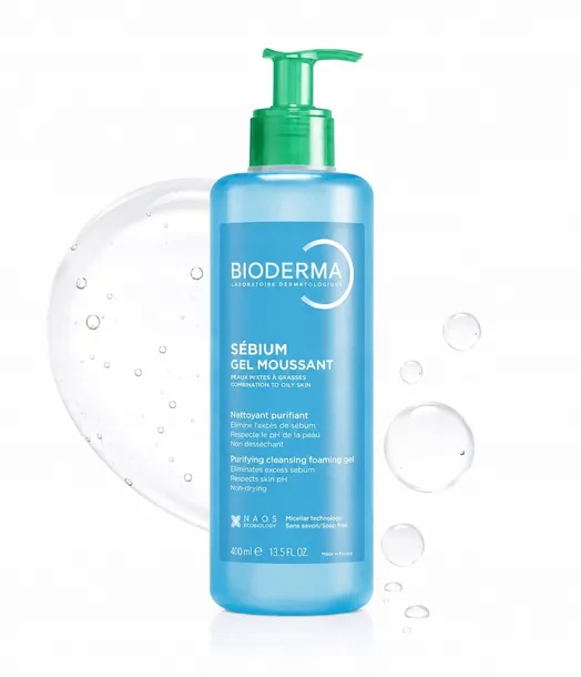 Bioderma Sebium Gel Moussant antybakteryjny żel do mycia twarzy 400 ml