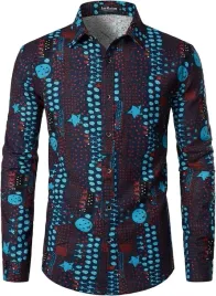 meska-koszula-afrykanskie-wzory-dlugie-rekawy-elegancka-granatowa-3xl