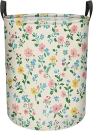 skladany-kosz-na-pranie-40x50-cm-worek-organizer-na-zabawki-bialy-w-kwiaty