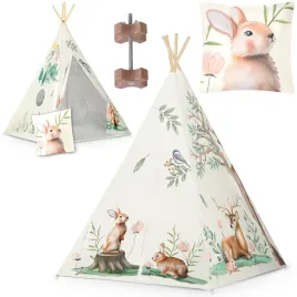 tipi-namiot-dla-dzieci-teepee-wigwam-poduszka-stabilizator-lesne-zwierzatka
