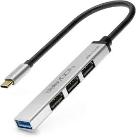 adapter-hub-4-porty-usb-c-015m-1x-usb-3-0-3x-usb-2-0-srebrny-deleycon