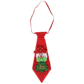 czerwony-krawat-swiateczny-z-motywem-balwana-23cm-dekoracja-ozdoba-dodatek
