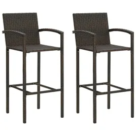 stolki-barowe-2-szt-brazowe-polirattan
