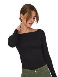 only-longsleeve-koszulka-damska-15327890-czarny-bawelniany-wygodny-basic
