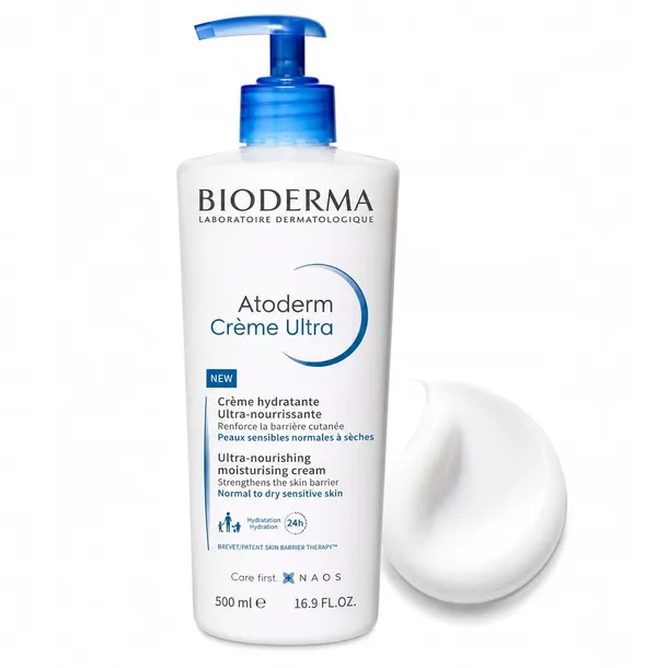 BIODERMA ATODERM CREME ULTRA KREM DO TWARZY I CIAŁA MOCNO NAWILŻAJĄCY 500ML