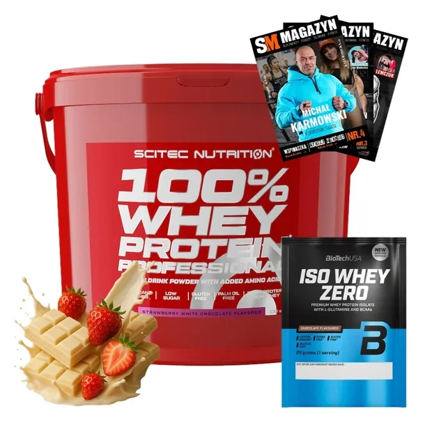 SCITEC 100% WHEY PROTEIN PROFESSIONAL 4000g ODŻYWKA BIAŁKOWA Z AMINOKWASAMI