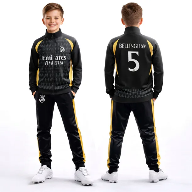DRES PIŁKARSKI - BELLINGHAM REAL - CZARNY - 134 cm