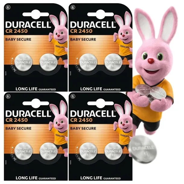 8x BATERIA LITOWA SPECJALISTYCZNA MOCNA CR2450 DL2450 ECR2450 3V DURACELL