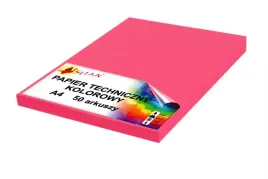 papier-techniczny-a4-160g-rozowy-intensywny-50-arkuszy