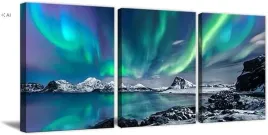 obrazy-zorza-polarna-3-szt-30x40-cm-na-plotnie