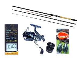 wedka-gruntowa-360-cm-kolowrotek-wolny-bieg-przypony-koszyki-method-feeder