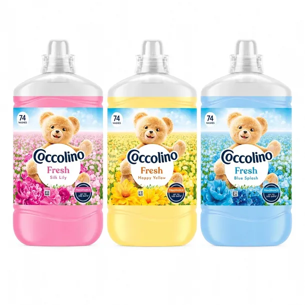 COCCOLINO płyn do płukania Mix zestaw 3x 1,702l